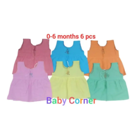 6 pcs Baby Nima Multicolor (0-6 months)9 X 11 inch