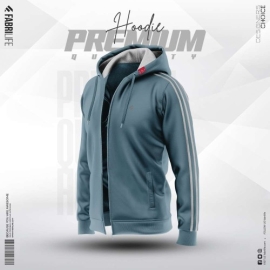 Men's Premium Hoodie Urban - Stormy Sea, Color: Stormy Sea