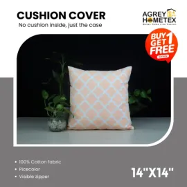 Decorative Cushion Cover, Picecolor (14x14) Buy 1 Get 1 Free_78354