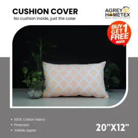 Decorative Cushion Cover, Picecolor (20x12) Buy 1 Get 1 Free_78358