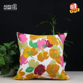 Decorative Cushion Cover, Multicolor, (14x14), Buy 1 Get 1 Free_77108