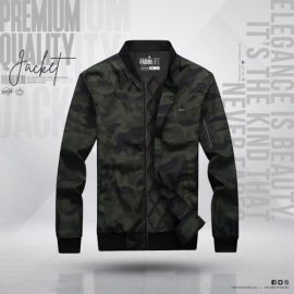 Men's Premium Bomber Jacket - Camo