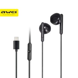 Awei PC-6T Mini Stereo In Ear Earphone Type-C Plug Headset Hi Bass Digital Version