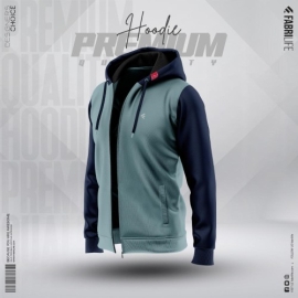 Men's Multi-Shades Hoodie - Stormy Sea, Color: Stormy Sea