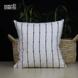 Decorative Cushion Cover, White, (22x22), 78339