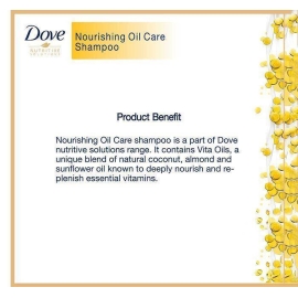 Dove Shampoo Nourishing Oil Care 330ml (15% Extra), 2 image