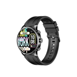 Kieslect KR2 Calling 1.43" FHD AMOLED Smart Watch (Double Strap + Protector) - Black