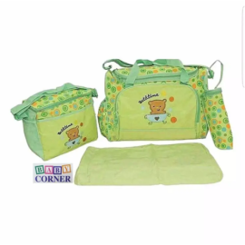 Multi-Functional Baby Diaper Bag 3 Pcs (Green)