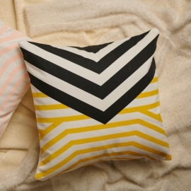 Decorative Cushion Cover with pillow, Black & Yellow (16x16), (18x18)
