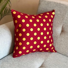 Decorative Cushion Cover with pillow, Red & Gold (16x16), (18x18)