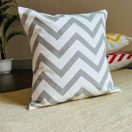 Decorative Cushion Cover with pillow, White & Ash(16x16), (18x18)
