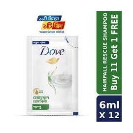Dove Hairfall Rescue Shampoo 6ml (Buy 11 Get 1 Free)