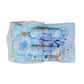 Combo of newborn Bedding (0-18 months) Set With Mosquito Net (22 X 35 inch) Blue