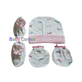 Baby Hat,Gloves & shoe 0-6 Months (China) Multicolor