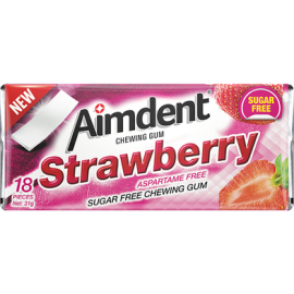 Aimdent Strawberry Sugar Free Chewing Gum - 18 Pcs