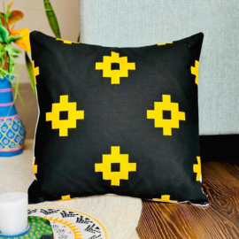 Decorative Cushion Cover with pillow, Black (16x16), (18x18)