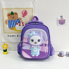 Kids Casual School Bag, Kindergarten Cartoon Pattern Hard Case Adjustable Backpack
