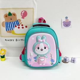Kids Casual School Bag, Kindergarten Cartoon Pattern Hard Case Adjustable Backpack, 4 image