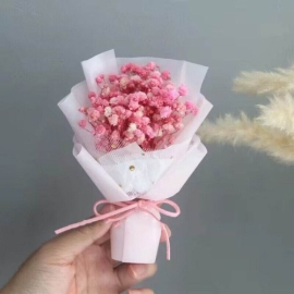 Mini Dried Flower Bouquet With Wish Card, 4 image