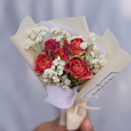 Mini Dried Flower Bouquet With Wish Card, 8 image