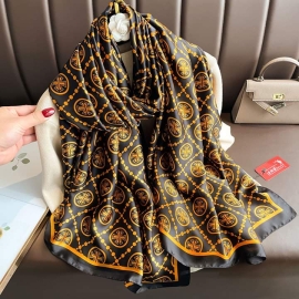 Women's Scarf Spring/Summer 2023 New Warm Silk Scarf Spring and Autumn Long Shawl All-Match Travel Beach Towel Scarf Dual-Use, 3 image