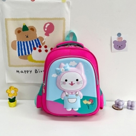 Kids Casual School Bag, Kindergarten Cartoon Pattern Hard Case Adjustable Backpack, 5 image