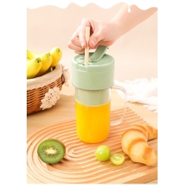 Rechargeable USB Juicer Blender With Jug Handle & Silicon Straw, 4 image