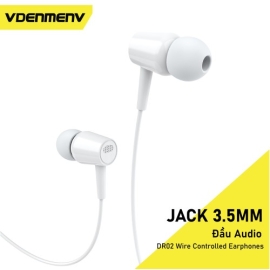 VDENMENV DR02 Earphone 1.2Meter Plastic Housing Contoller with Mic, 2 image
