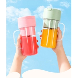 Rechargeable USB Juicer Blender With Jug Handle & Silicon Straw, 3 image