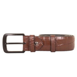 Crocodile Print Leather Belt SB-B152 | Premium, 2 image