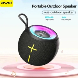 Awei KA19 Portable Bluetooth Speaker 12w Extra high power Phantom lighting TWS interconnected surround sound effect speakers for home outdoors