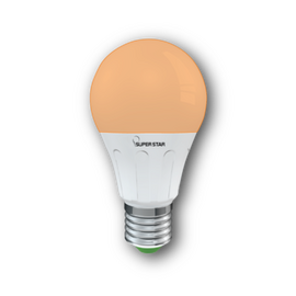 AC LED 09W WARM BULB E-27 LEDLUX SLIM(Patch)