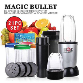 Magic Bullet 21 Pieces Juicer Silver & Black