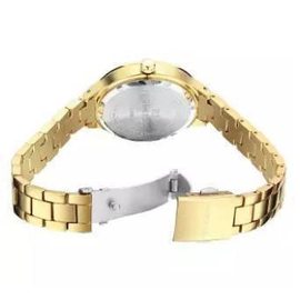 CURREN 9015 Golden Stainless Steel Watch For Women - White & Golden, 5 image