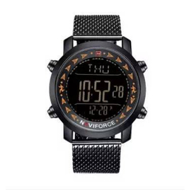 NF9130 - Stainless Steel Digital Watch for Men - Black