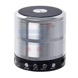 Mini Bluetooth Wireless Speaker WS-887 - Silver and Black