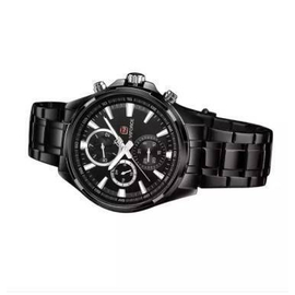 Black Stainless Steel Chronograph Wrist Watch for Men, 2 image