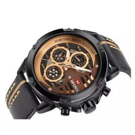 Naviforce NF9110 Men’s Fashion Quartz Watch - Black, 2 image