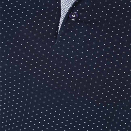 Men's Navy Blue All over print Polo Shirt, 2 image