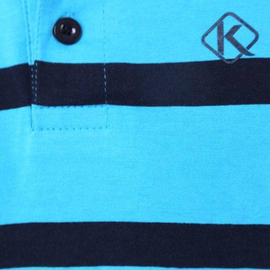 Men's Light Blue Stripe Polo Shirt, 2 image