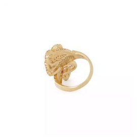Golden Metal Finger Ring For Women, 2 image
