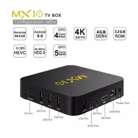 MX10 Android 8.1 TV Box with Quad Core Ram 4GB Rom 64GB, 2 image
