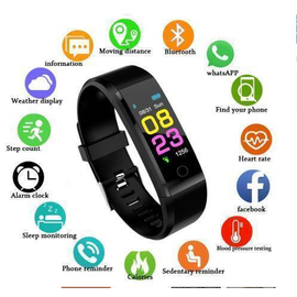 Smart Watch 115 Plus Fitness Tracker Blood Pressure Bluetooth Wristband Bracelet Heart Rate Monitor Smart Band, 6 image