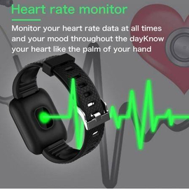 116 Plus Smart Watch Blood Pressure Heart Rate Monitor Waterproof Fitness Tracker Watch Smart Band, 3 image
