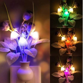 LED Novelty light Mushroom Tulip Flower light sensor night lamp, 5 image