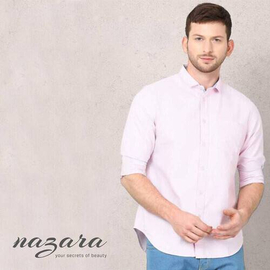 Trendy Light Pink Long Sleeve Casual Shirt