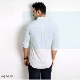 Trendy White Long Sleeve Casual Shirt, 2 image