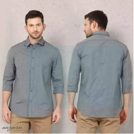Trendy Light Gray Long Sleeve Casual Shirt, 2 image
