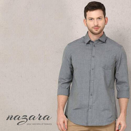 Trendy Light Gray Long Sleeve Casual Shirt