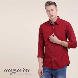 Trendy Red Long Sleeve Casual Shirt